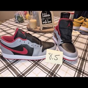 Jordan Athletic Shoes Black and Red